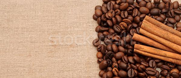 handful aromatic coffee beans with cinnamon  Stock photo © inxti