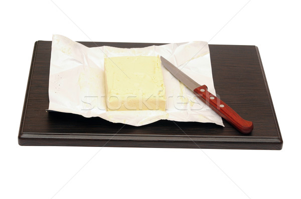 Margarin tahta gıda yağ kahvaltı beyaz Stok fotoğraf © inxti