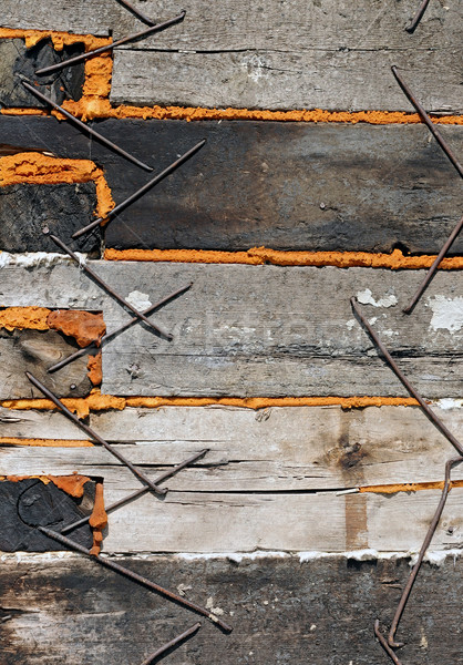 природного текстуры металл узел древесины Сток-фото © inxti