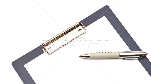 Clipboard and papers isolated on white background  Stock photo © inxti