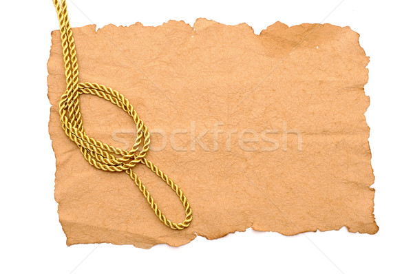 Stock foto: Jahrgang · Papier · dekorativ · Seil · Grenze · Karte