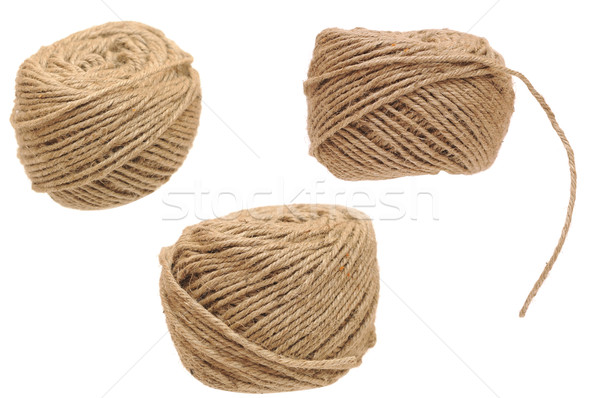 set hemp cord roll isolated on white background  Stock photo © inxti