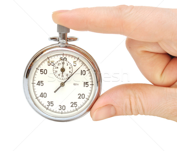 секундомер стороны изолированный белый женщину часы Сток-фото © inxti
