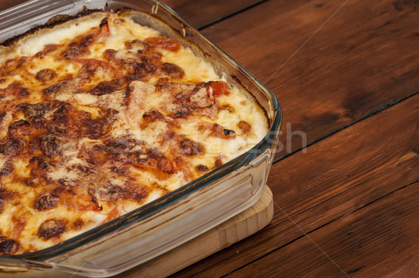 Cucina italiana tradizionale italiana lasagna cotto vetro Foto d'archivio © inxti