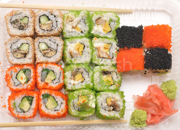 Foto stock: Sushi · japonês · comida · peixe · restaurante