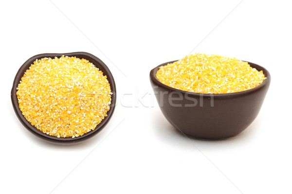 Stock photo: corn grits in bowl  