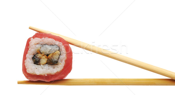 Sushi with chopsticks Stock photo © inxti