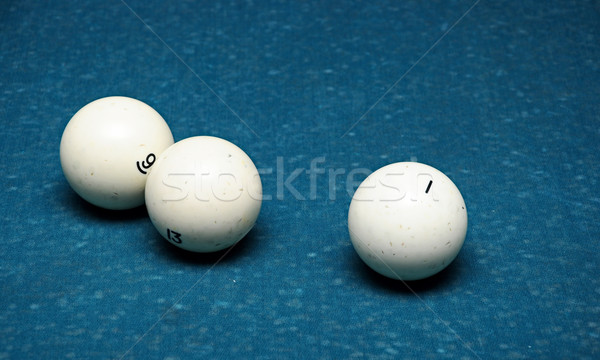 closeup white billiard ball Stock photo © inxti