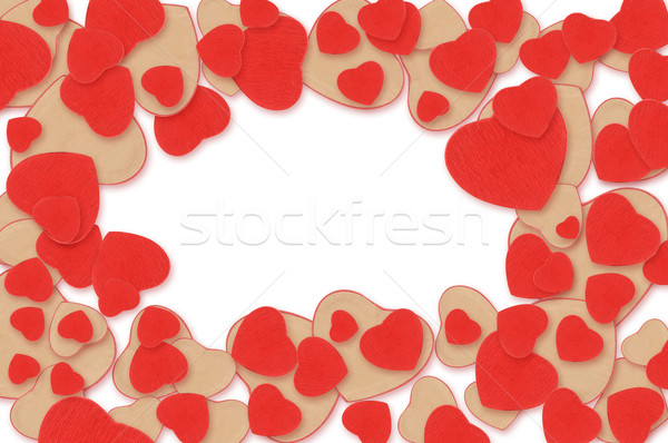 Valentine day background with hearts on  white Stock photo © inxti