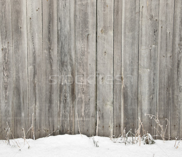 Congelato vecchio legno recinzione neve texture Foto d'archivio © inxti