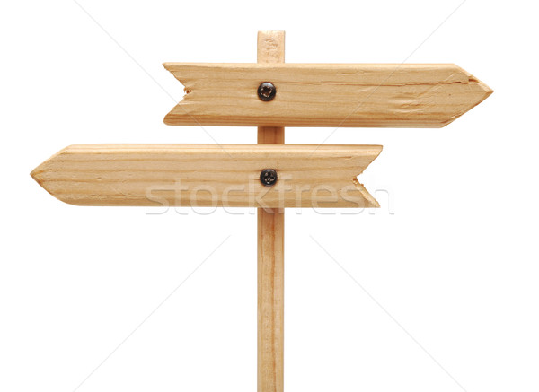 wooden arrows road sign Stock photo © inxti