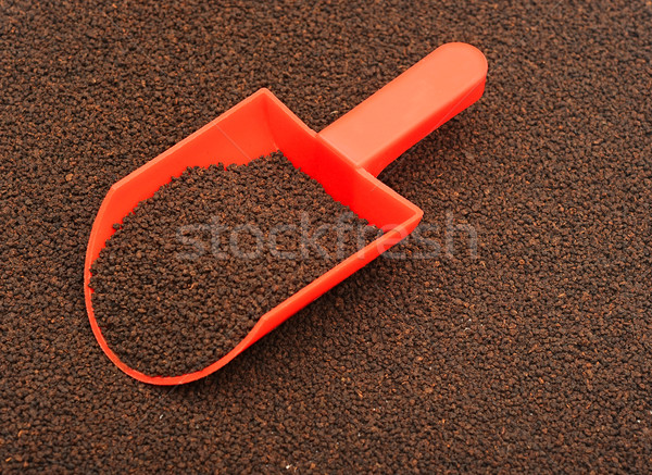  plastic measuring spoon with dried black tea  Stock photo © inxti