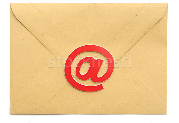 Poştă e-mail simbol alb afaceri calculator Imagine de stoc © inxti