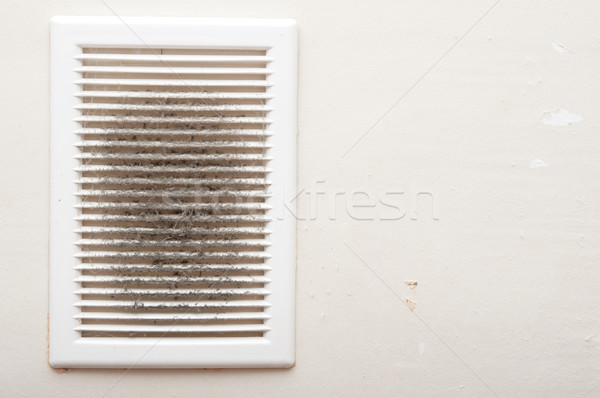 Stock photo: Dirty and dusty ventilation shaft close-up photo 