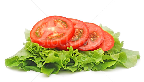 tomato vegetable and lettuce salad isolated on white background Stock photo © inxti