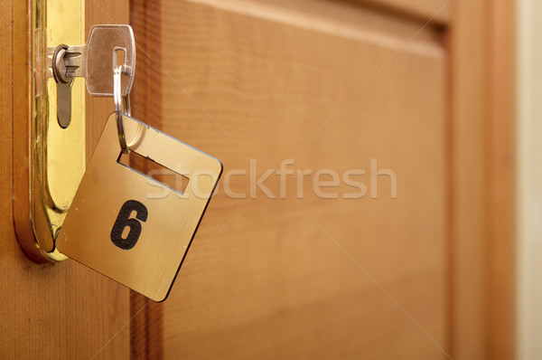Kluczowych dziurka etykiety biuro domu pokój Zdjęcia stock © inxti
