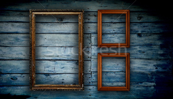 木 相框 老 牆 質地 復古 商業照片 © inxti
