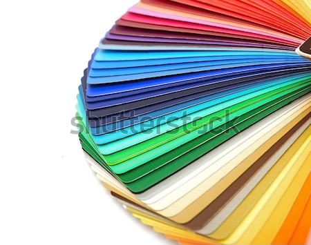 Swatch of plastic samples on a white background. Stock photo © inxti