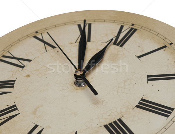 Velho relógio isolado branco vintage Foto stock © inxti