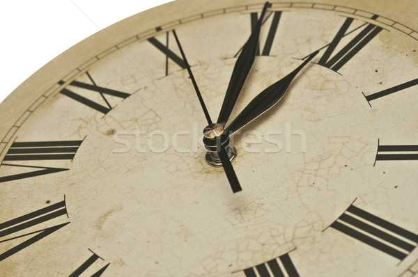 Old Clock Isolated on white . old vintage clock face  Stock photo © inxti