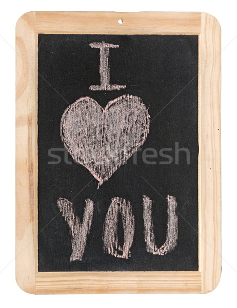 I Love You. Handwritten message on a chalkboard  Stock photo © inxti