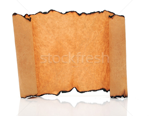 Vintage paper scroll isolated on white  Stock photo © inxti