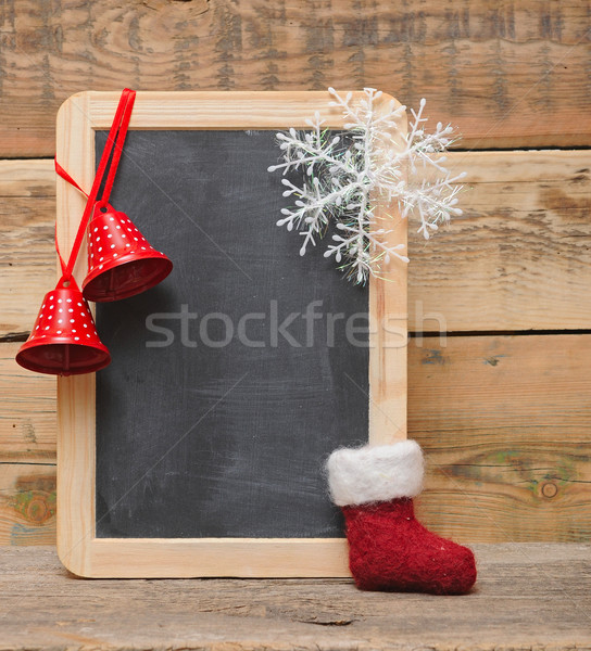 Blackboard christmas decoratie frame schoonheid kunst Stockfoto © inxti