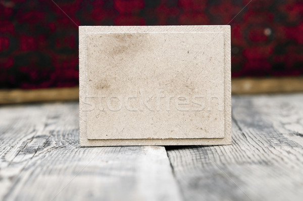 Old plank with copy space on wooden background Stock photo © inxti