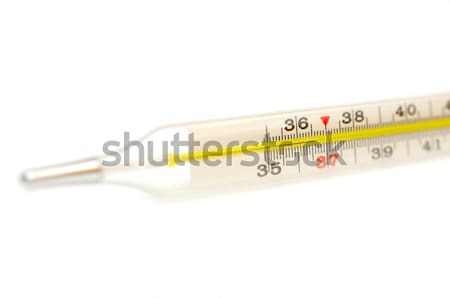 Médico termômetro isolado branco vidro fundo Foto stock © inxti