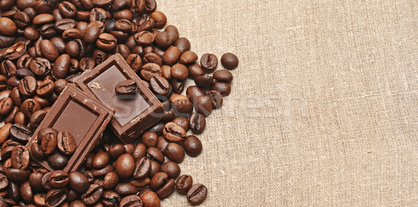 coffee beans and chocolate  Stock photo © inxti