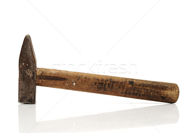 Alten Hammer Schmied Werkzeuge isoliert Arbeit Stock foto © inxti