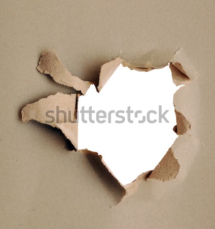 Torn paper - gray cardboard  Stock photo © inxti