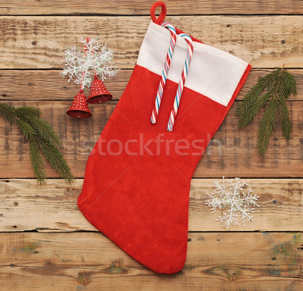 [[stock_photo]]: Noël · stockage · bois · bois · hiver · bonbons