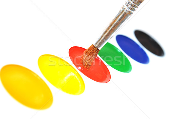 Brushes and paints Stock photo © inxti