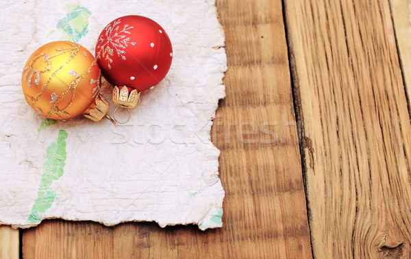 Christmas decoration. Old worn paper  Stock photo © inxti