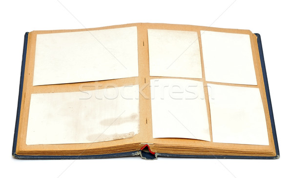 Stock photo: old vintage photo album 