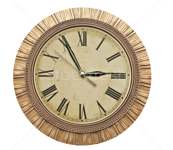 Old Clock Isolated on white . old vintage clock face  Stock photo © inxti