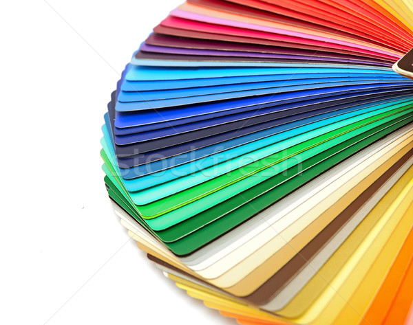 Color guide spectrum swatch samples rainbow on white background  Stock photo © inxti