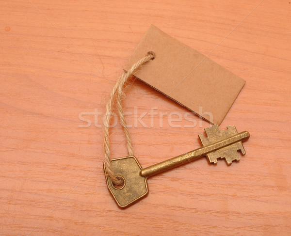 Velho chave etiqueta papel espaço Foto stock © inxti