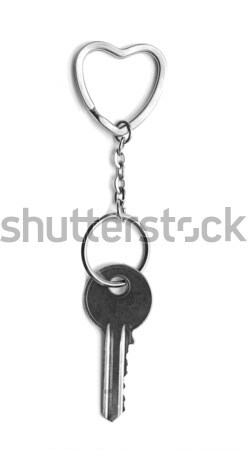 Chei inimă alb securitate cheie Imagine de stoc © inxti