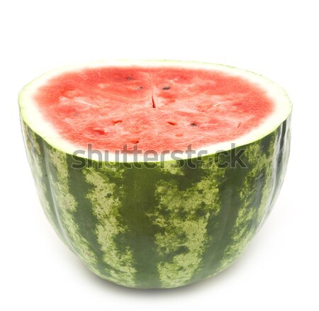 Half slice of ripe sweet watermelon on white background Stock photo © inxti