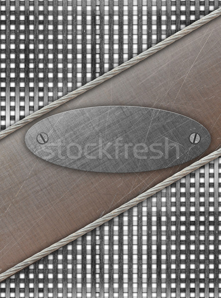 Metal plaka çelik duvar dizayn arka plan Stok fotoğraf © inxti