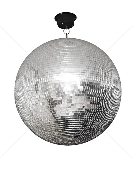 Disco ball odizolowany biały szkła disco noc Zdjęcia stock © inxti