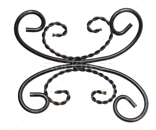 section of decorative black wrought iron  Stock photo © inxti