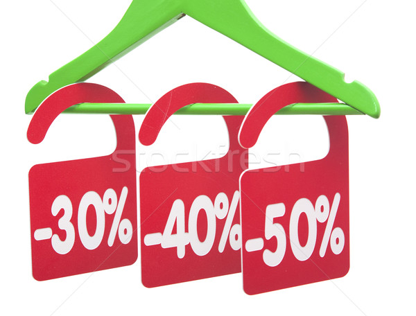 Coat hanger with discount tag Stock photo © inxti