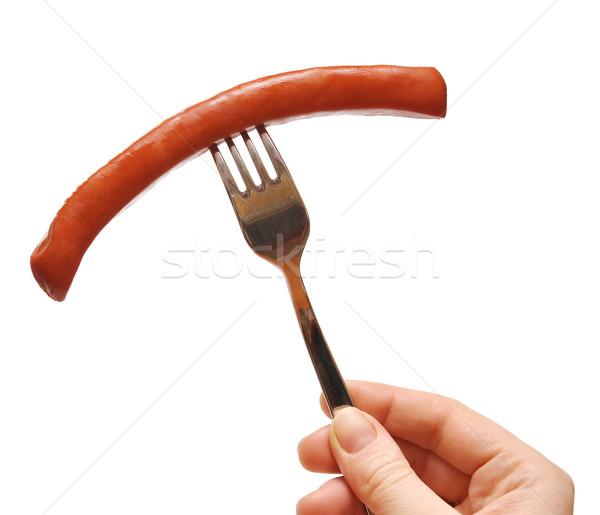 close up of sausage and fork  Stock photo © inxti