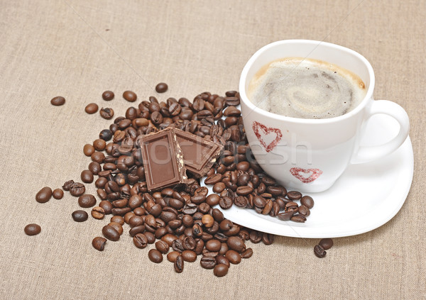 mug coffee and coffee beans  Stock photo © inxti
