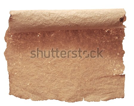 Oud papier scroll geïsoleerd witte achtergrond antieke Stockfoto © inxti