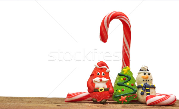 Doce natal brinquedos branco comida madeira Foto stock © inxti