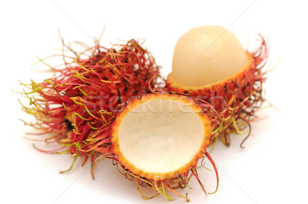 rambutan and one peel off rind Stock photo © inxti